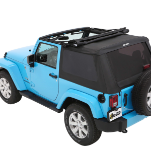 Bestop Soft Top, All New Trektop Nx, Black Twill, Fabric, With Door Surrounds, With Tinted Vinyl Windows, With Sunroof, Includes Hardware – 56852-17
