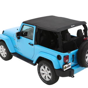 Bestop Soft Top, All New Trektop Nx, Black Twill, Fabric, With Door Surrounds, With Tinted Vinyl Windows, With Sunroof, Includes Hardware – 56852-17