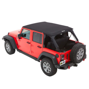 Bestop Soft Top, All New Trektop Nx, Black Diamond, Fabric, Uses Factory Doors, With Tinted Vinyl Windows, With Sunroof, Includes Hardware – 56853-35