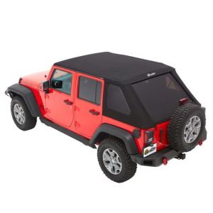 Bestop Soft Top, All New Trektop Nx, Black Diamond, Fabric, Uses Factory Doors, With Tinted Vinyl Windows, With Sunroof, Includes Hardware – 56853-35