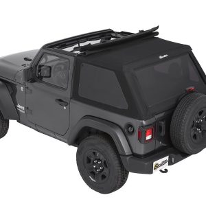 Bestop Soft Top, All New Trektop Nx, Black Diamond, Fabric, With Door Surrounds, With Tinted Vinyl Windows, With Sunroof, Includes Hardware – 56862-35