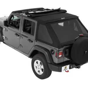 Bestop Soft Top, All New Trektop Nx, Black Diamond, Fabric, With Door Surrounds, With Tinted Vinyl Windows, With Sunroof, Includes Hardware – 56863-35