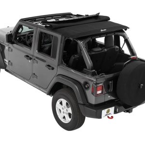 Bestop Soft Top, All New Trektop Nx, Black Diamond, Fabric, With Door Surrounds, With Tinted Vinyl Windows, With Sunroof, Includes Hardware – 56863-35
