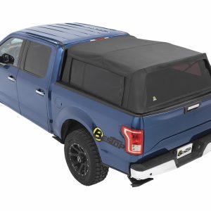 Bestop Truck Cap, Supertop 2, One Piece Design, With Tinted Vinyl Windows, Waterproof, Matte Black, Heavy Duty Fabric, With Hardware – 77311-35