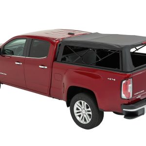 Bestop Truck Cap, Supertop 2, One Piece Design, With Tinted Vinyl Windows, Waterproof, Matte Black, Heavy Duty Fabric, With Hardware – 77323-35