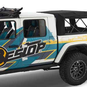 Bestop Truck Cap, Supertop 2, One Piece Design, With Tinted Vinyl Windows, Waterproof, Black Diamond, Heavy Duty Fabric, With Hardware – 77326-35