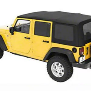Bestop Soft Top, Replace-A-Top, Black, Twill, Uses Factory Doors, Includes Tinted Vinyl Windows, Includes Folding Sunroof – 79846-17