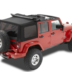Bestop Soft Top, Replace-A-Top, Black, Twill, Uses Factory Doors, Includes Tinted Vinyl Windows, Includes Folding Sunroof – 79847-17