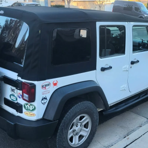 Bestop Soft Top, Replace-A-Top, Black, Twill, Uses Factory Doors, Includes Tinted Vinyl Windows, Includes Folding Sunroof – 79847-17