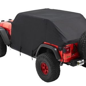 Bestop Cab Cover, All Weather Trail Cover, Covers from Windshield to Rear Window, For Use with Trektop/ No Top Installed – 81043-01
