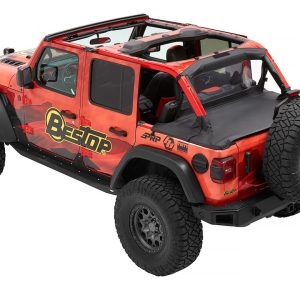 Bestop Duster Deck Cover, Covers Rear Cargo Area, Black Diamond, Fabric – 90036-35