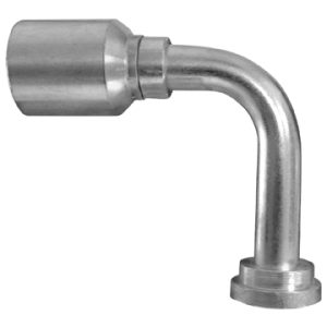 Dayco Hose End Fitting, Hydraulic Permanent Crimp, 90 Degree Bent Tube O-Ring Flange SAE Code 61, 3/4 Inch Hose Inside Diameter – 100336