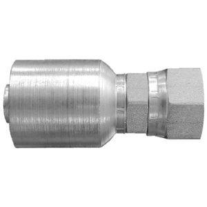 Dayco Hose End Fitting, Hydraulic Permanent Crimp, Female Swivel 37 Degree Flare, 1-1/4 Inch Hose Inside Diameter, 1-5/8-12 Thread – 100670