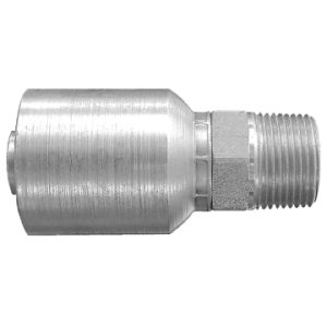 Dayco Hose End Fitting, Hydraulic Permanent Crimp, NPTF Male, 3/8 Inch Hose Inside Diameter, 1/2-14 Thread, 2.61 Inch Overall Length, Single – 100883