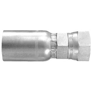 Dayco Hose End Fitting, Hydraulic Permanent Crimp, Npsm Female Swivel 30 Degree Cone Seat, 1/2 Inch Hose Inside Diameter, 3/4-14 Thread – 108117