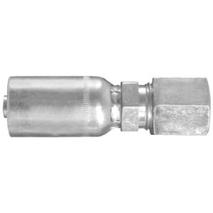 Dayco Hose End Fitting, Hydraulic Permanent Crimp, Male Flareless, 1/4 Inch Hose Inside Diameter, 1/2-20 Thread, 2.84 Inch Overall Length – 108151