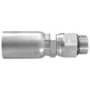 Dayco Hose End Fitting, Hydraulic Permanent Crimp, Male Swivel O-Ring Boss, 3/4 Inch Hose Inside Diameter, 1-1/16-12 Thread – 108326