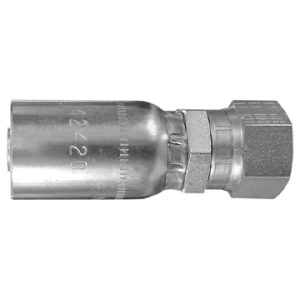 Dayco Hose End Fitting, Hydraulic Permanent Crimp, Female Swivel O-Ring Face Seal, 5/16 Inch Hose Inside Diameter, 11/16-16 Thread – 108712
