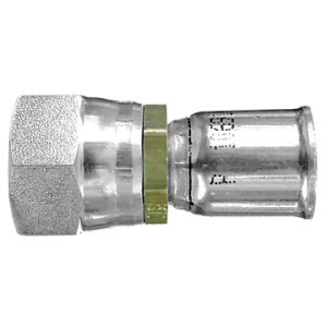 Dayco Hose End Fitting, Hydraulic PTFE, Female Swivel 37 Degree Flare (JIC), 1/2 Inch Hose Inside Diameter, 7/8-14 Thread – 111140