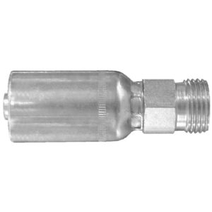 Dayco Hose End Fitting, Hydraulic Permanent Crimp, Male Metric 24 Degree Flare Light and Standard Din 2353, 1/4 Inch Hose Inside Diameter – 116110