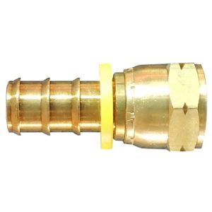 Dayco Hose End Fitting, Hydraulic Barbed Insert, Female Swivel 37 Degree Flare (JIC), 3/8 Inch Hose Inside Diameter, 9/16-18 Thread – 123375