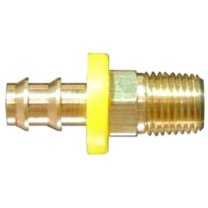 Dayco Hose End Fitting, Hydraulic Barbed Insert, NPTF Male, 1/2 Inch Hose Inside Diameter, 3/8-18 Thread, 1.86 Inch Overall Length, Single – 123448