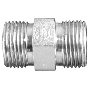 Dayco Adapter Fitting, Hydraulic, Male O-Ring Face Seal to Male O-Ring Face Seal, 1-14 Thread T1 and T2, Steel, Single – 143702