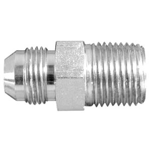 Dayco Adapter Fitting, Hydraulic National Pipe Thread, Male 37 Degree Flare (JIC) to NPTF Male, 1-5/8 -12 Thread T1, 1-1/4 – 11-1/2 Thread T2 – 143752