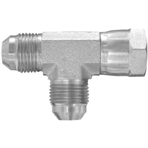 Dayco Adapter Fitting, Hydraulic, Male 37 Degree Flare (JIC) to Female Swivel 37 Degree Flare (JIC) to Male 37 Degree Flare (JIC) Tee – 145830