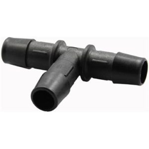 Dayco Heater Hose Fitting, T Connector, Use with 1/2 Inch Coolant Hose, Flange Ends, Glass-Filled Nylon – 80682