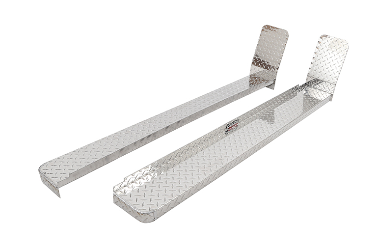 Dee Zee Running Board, Brite-Tread, Powder Coated, Silver, Brite Tread Aluminum, Unlighted, Full Length – DZ1040