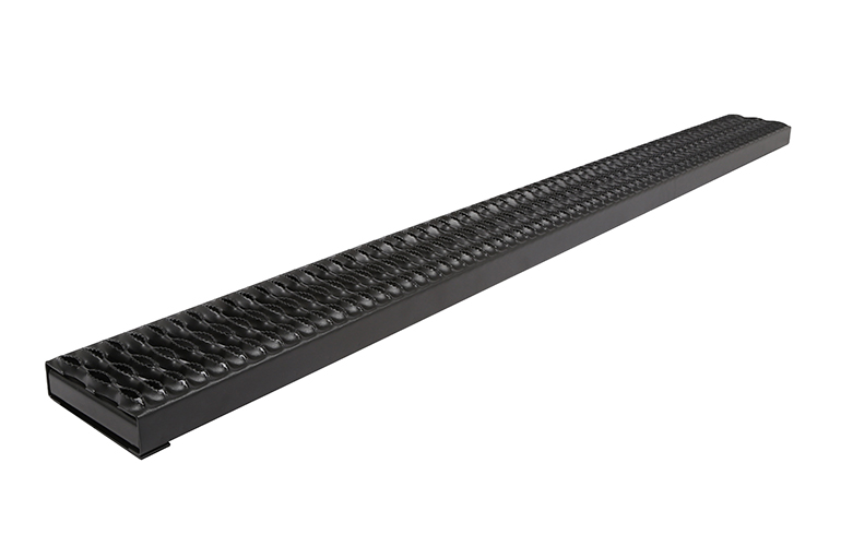 Dee Zee Running Board, Rough Step, Powder Coated, Black, Aluminum, Unlighted, Requires Running Board Mounting Kit – DZ15311A