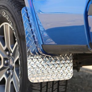 Dee Zee Mud Flap, Brite-Tread, Multi-Fit (see Document for Guidance), 12 Inch X 16 Inch, Set of 2, Rectangle, Without Logo, Powder Coated – DZ1800