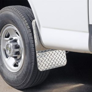 Dee Zee Mud Flap, Brite-Tread, Multi-Fit (see Document for Guidance), 12 Inch X 16 Inch, Set of 2, Rectangle, Without Logo, Powder Coated – DZ1800