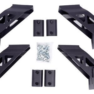 Dee Zee Roof Rack Mounting Kit, For Use with Hex Series Platform Rack, Powder Coated, Black, Steel, Set of 4, With Mounting Hardware – DZ73BEDMOUNT