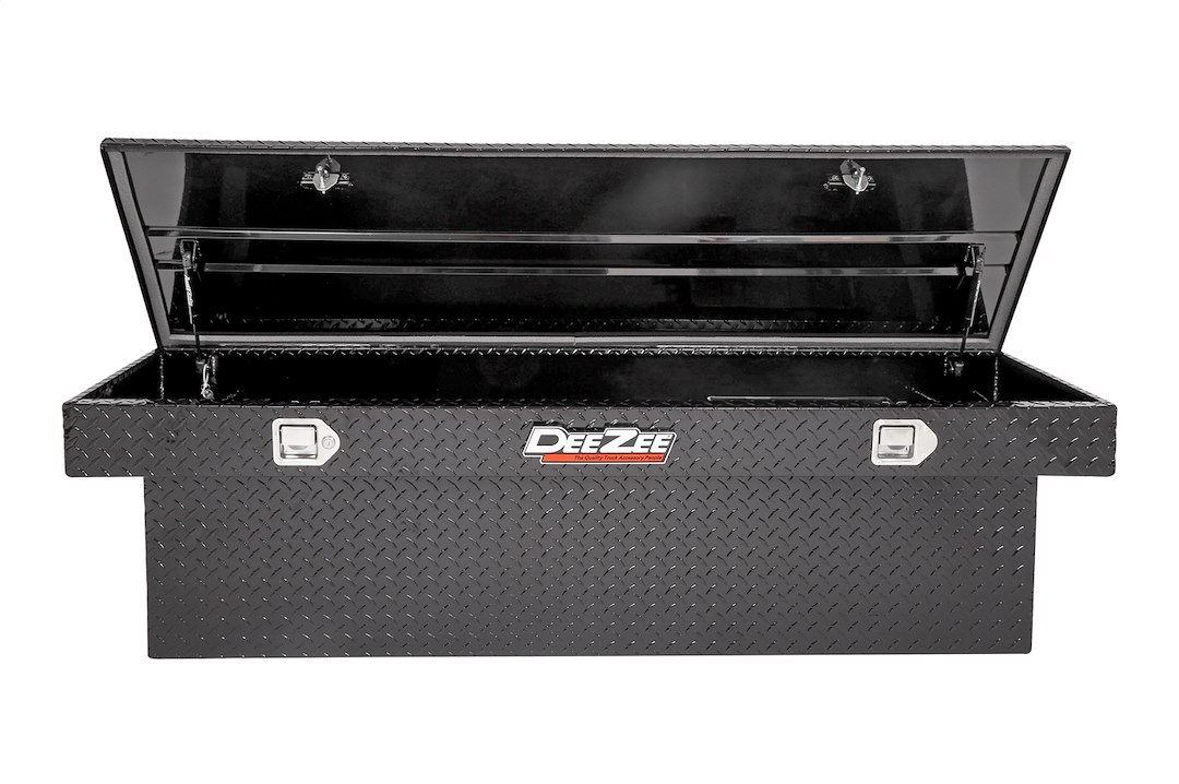 Dee Zee Tool Box, Red Label, Crossover, Single Lid, Diamond Tread, Black Gloss Powder Coated Aluminum – DZ8170DB