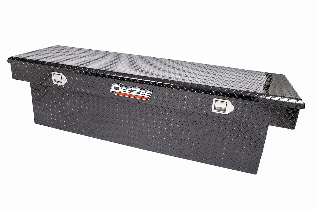 Dee Zee Tool Box, Red Label, Crossover, Single Lid, Diamond Tread, Black Gloss Powder Coated Aluminum – DZ8170DB