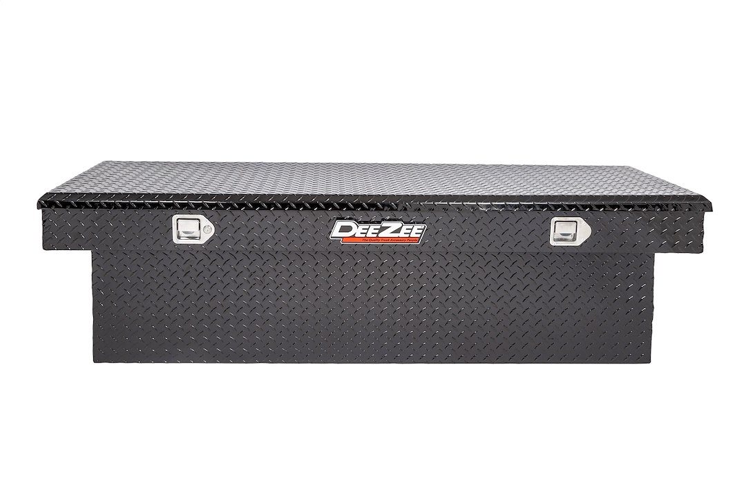 Dee Zee Tool Box, Red Label, Crossover, Single Lid, Diamond Tread, Black Gloss Powder Coated Aluminum – DZ8170DB