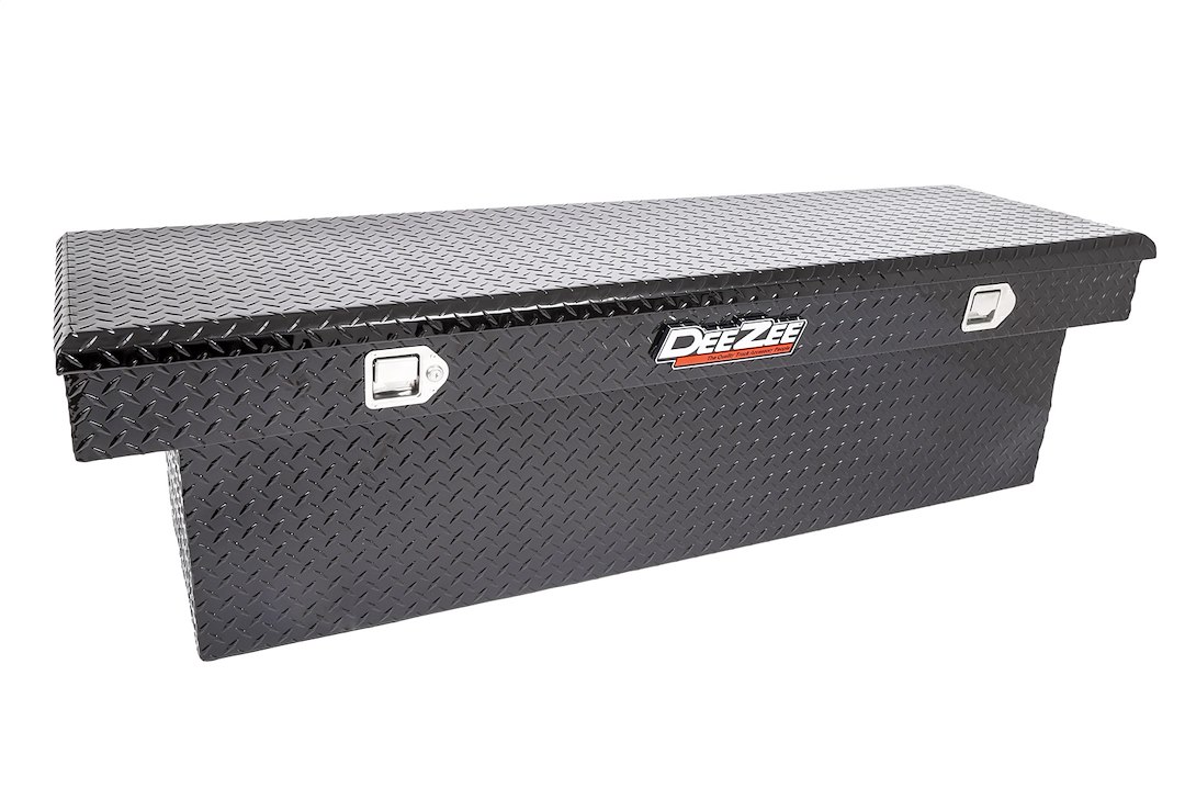 Dee Zee Tool Box, Red Label, Crossover, Single Lid, Diamond Tread, Black Gloss Powder Coated Aluminum – DZ8170DB