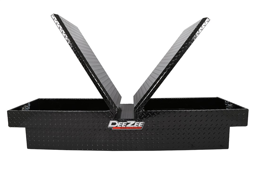 Dee Zee Tool Box, Red Label, Crossover, Gull Wing, Diamond Tread, Black Gloss Powder Coated Aluminum – DZ8370B