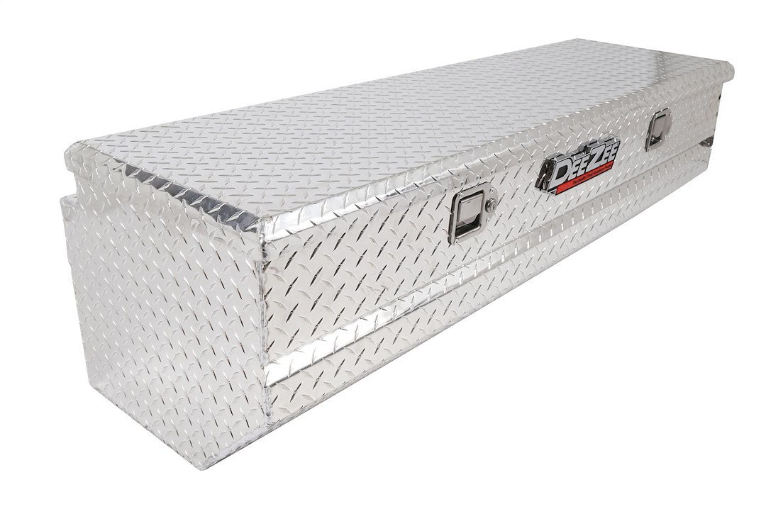 Dee Zee Tool Box, Red Label, Chest, Single Lid, Diamond Tread, Silver, Aluminum, 56 Inch Length X 19 Inch Width X 16 Inch Height – DZ8556