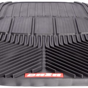 Dee Zee Floor Mat, All Weather, Universal 28 Inch Length X 19 Inch Width, Front, Black, Rubber, 2 Piece – DZ90710