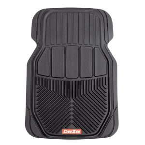 Dee Zee Floor Mat, All Weather, Universal 28 Inch Length X 19 Inch Width, Front, Black, Rubber, 2 Piece – DZ90710