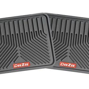 Dee Zee Floor Mat, All Weather, Universal 17 Inch Length X 17 Inch Width, Rear, Black, Rubber, 2 Piece – DZ90713