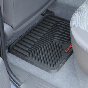 Dee Zee Floor Mat, All Weather, Universal 17 Inch Length X 17 Inch Width, Rear, Black, Rubber, 2 Piece – DZ90713