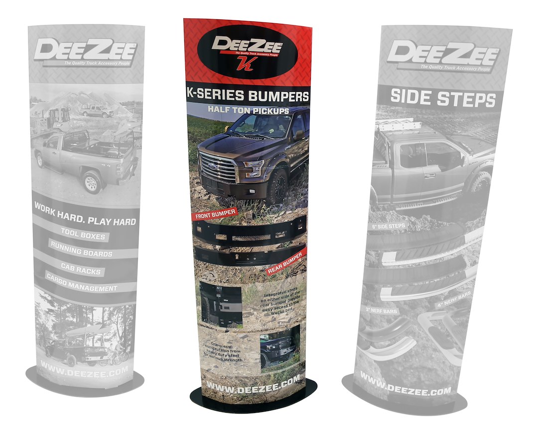 Dee Zee Point of Purchase Display, Floor Display, Stand-Up Cardboard Showing K-Series Bumpers, Does Not Hold Product – 940-9312