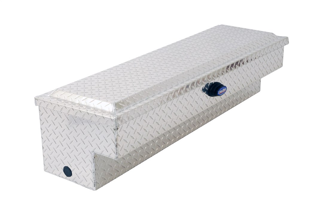 Dee Zee Tool Box, Blue Label, Side Mount, Single Lid, Diamond Tread, Silver, Aluminum, 48 Inch Length X 14.25 Inch Width X 11 Inch Height – DZ9748