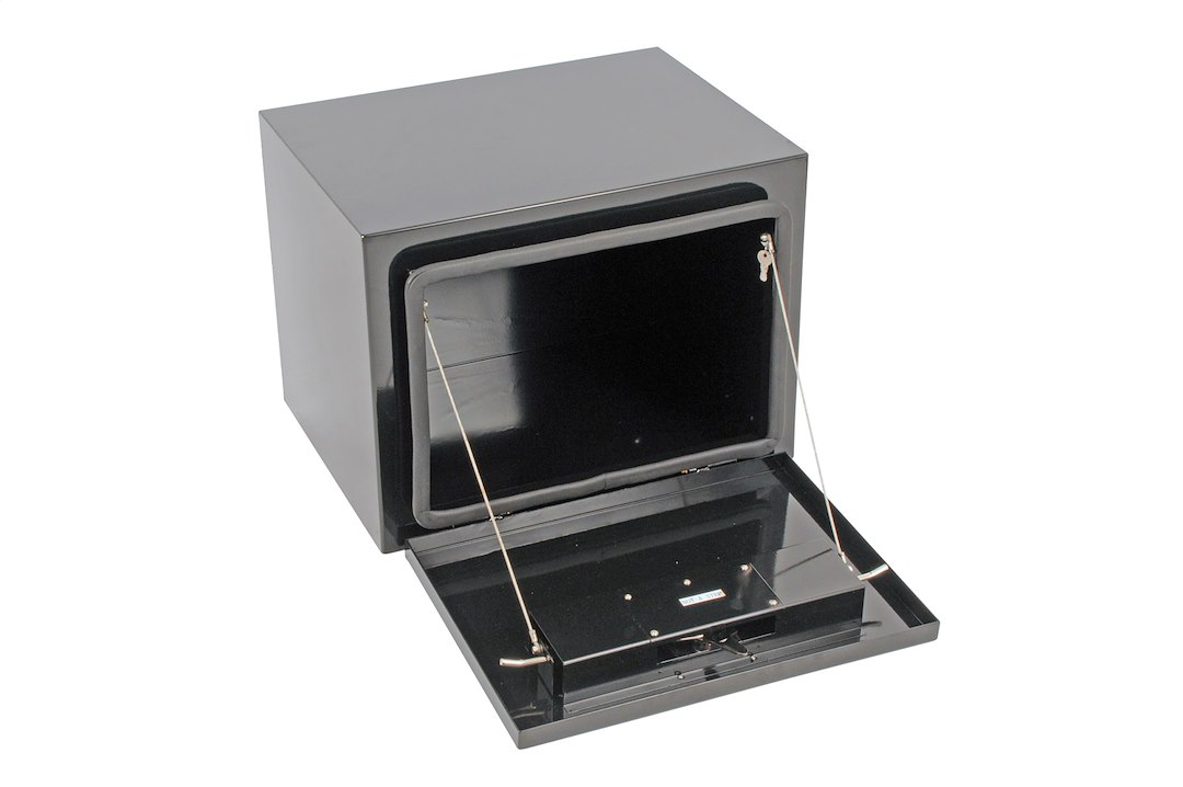 Dee Zee Tool Box, Underbed, Single Lid, Powder Coat, Black Gloss Powder Coated Steel – DB-2600