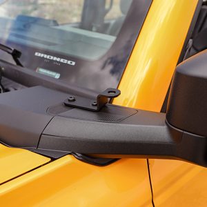 Dee Zee Driving/ Fog Light Mounting Bracket, Hood Cowl Mount, Powder Coated, Mounts One Light, Black, Steel, Set of 2 – DZ4613
