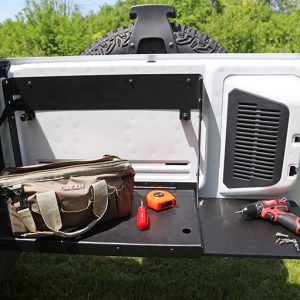 Dee Zee Molle Cargo Panel, Use to Stow Away Small Table Mounted, Mounts to Rear Cargo Door, Powder Coated, Aluminum, With Mounting Hardware – DZ4624